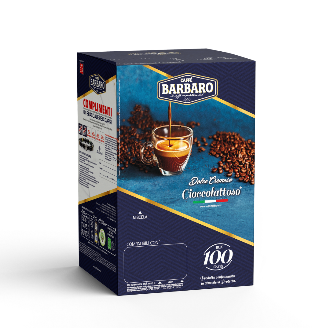 100 Capsule Caffè Barbaro per macchine da caffè a marchio Essse - Napoli