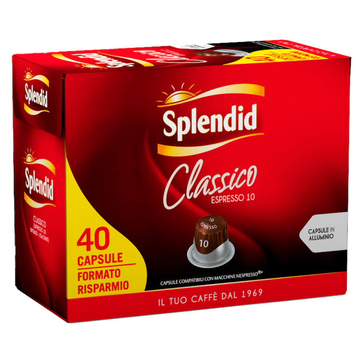 Splendid Capsule Classico Compatibili Nespresso – Confezione da 40 capsule