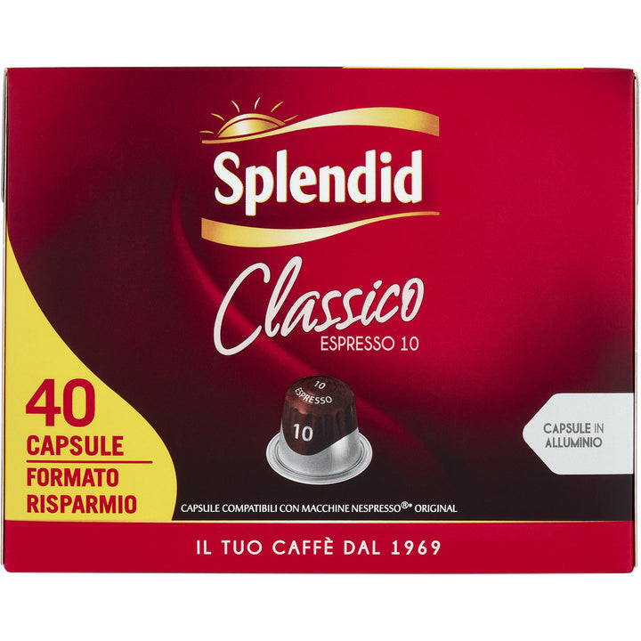 Splendid Capsule Classico Compatibili Nespresso – Confezione da 40 capsule