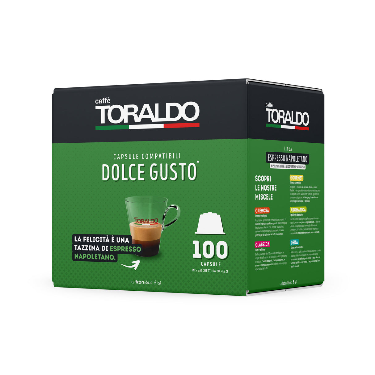100 Capsule Toraldo Compatibili Nescafé Dolce Gusto Miscela Classica