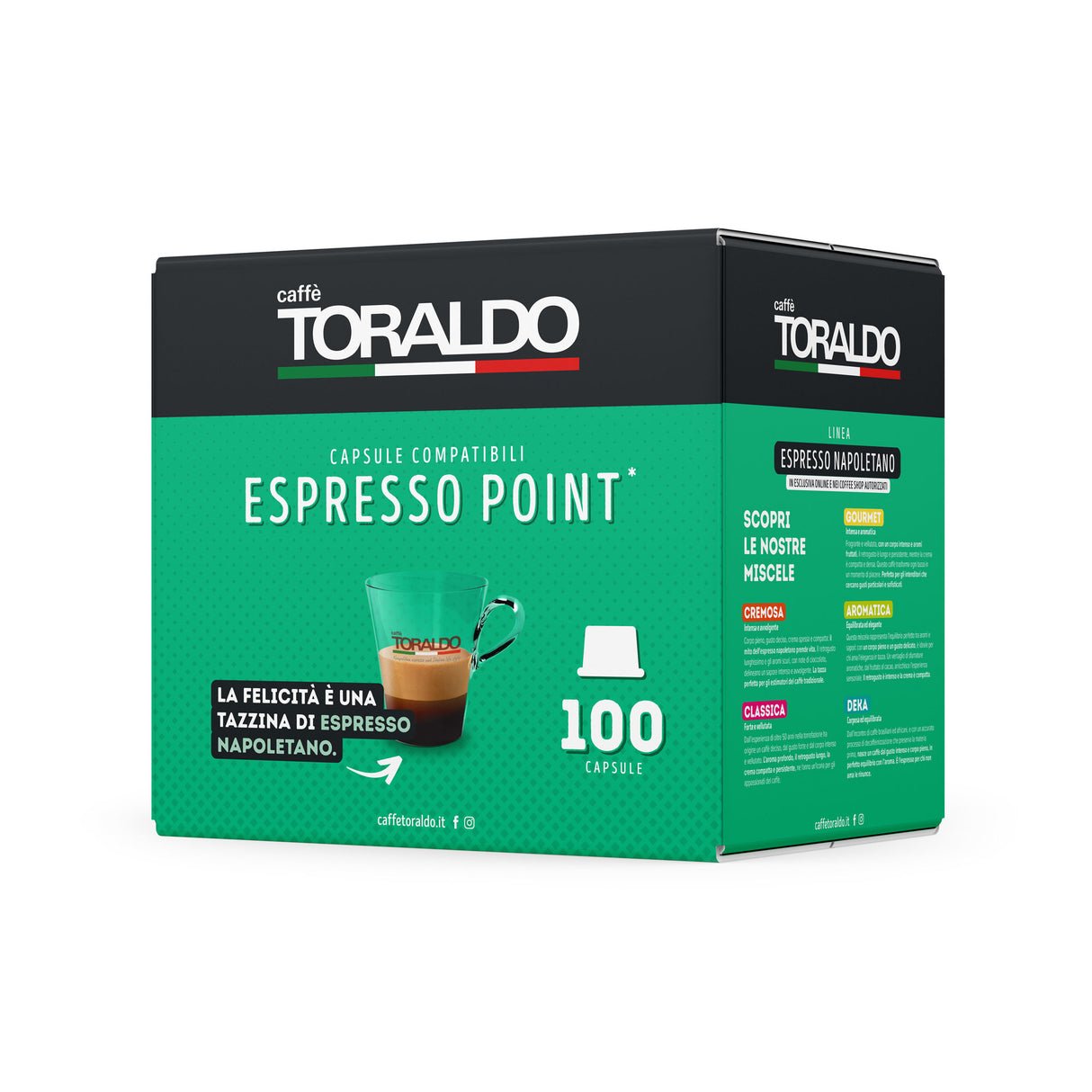 100 Capsule Toraldo Compatibili Espresso Point - Miscela Classica