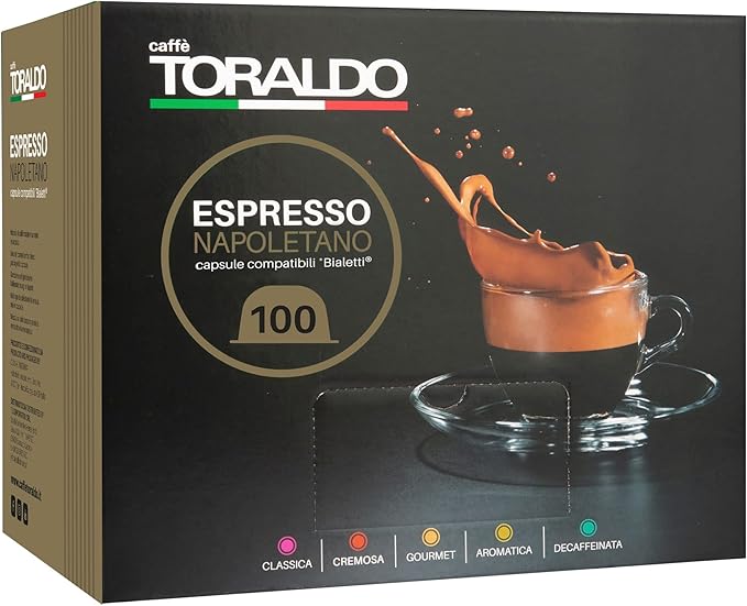 100 Capsule Toraldo Compatibili Bialetti Miscela Classica