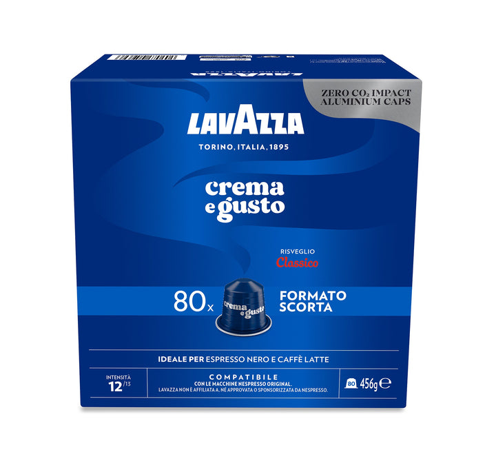 Kit di 240 capsule Lavazza per Nespresso: Crema e Gusto Forte + Crema e Gusto Classico + Qualità Rossa.