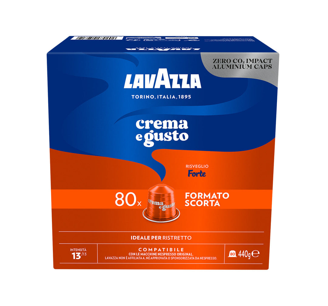 Kit di 240 capsule Lavazza per Nespresso: Crema e Gusto Forte + Crema e Gusto Classico + Qualità Rossa.