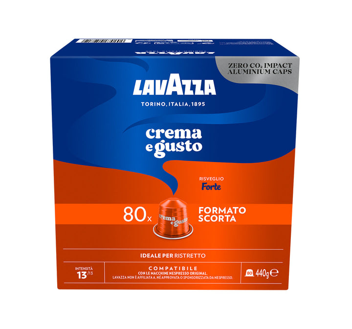 Kit di 240 capsule Lavazza per Nespresso: Crema e Gusto Forte + Crema e Gusto Classico + Qualità Rossa.