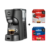 Lavazza Tiny Eco - Macchina da caffè + kit 72 Capsule Lavazza A Modo Mio (Crema e Gusto Classico - Qualità Rossa)